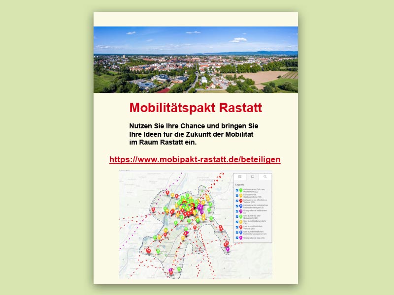 Flyer Mobilitätspakt Rastatt