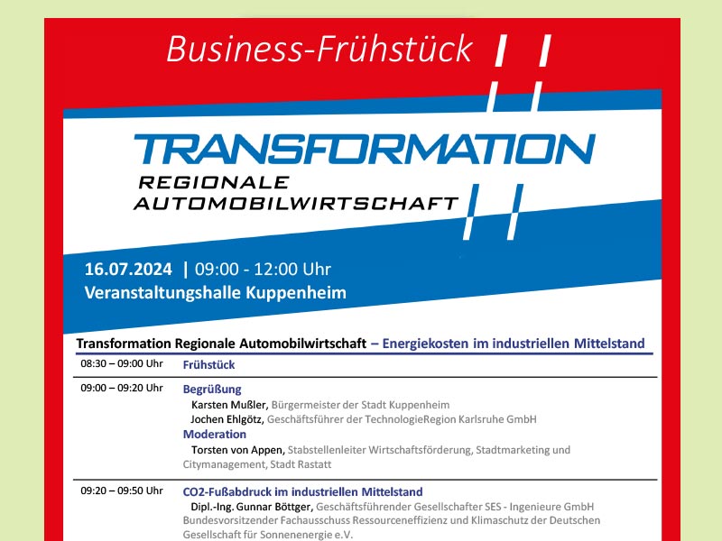 Transformation Regionale Automobilwirtschaft · 16.07.24 · 9 Uhr · Kuppenheim